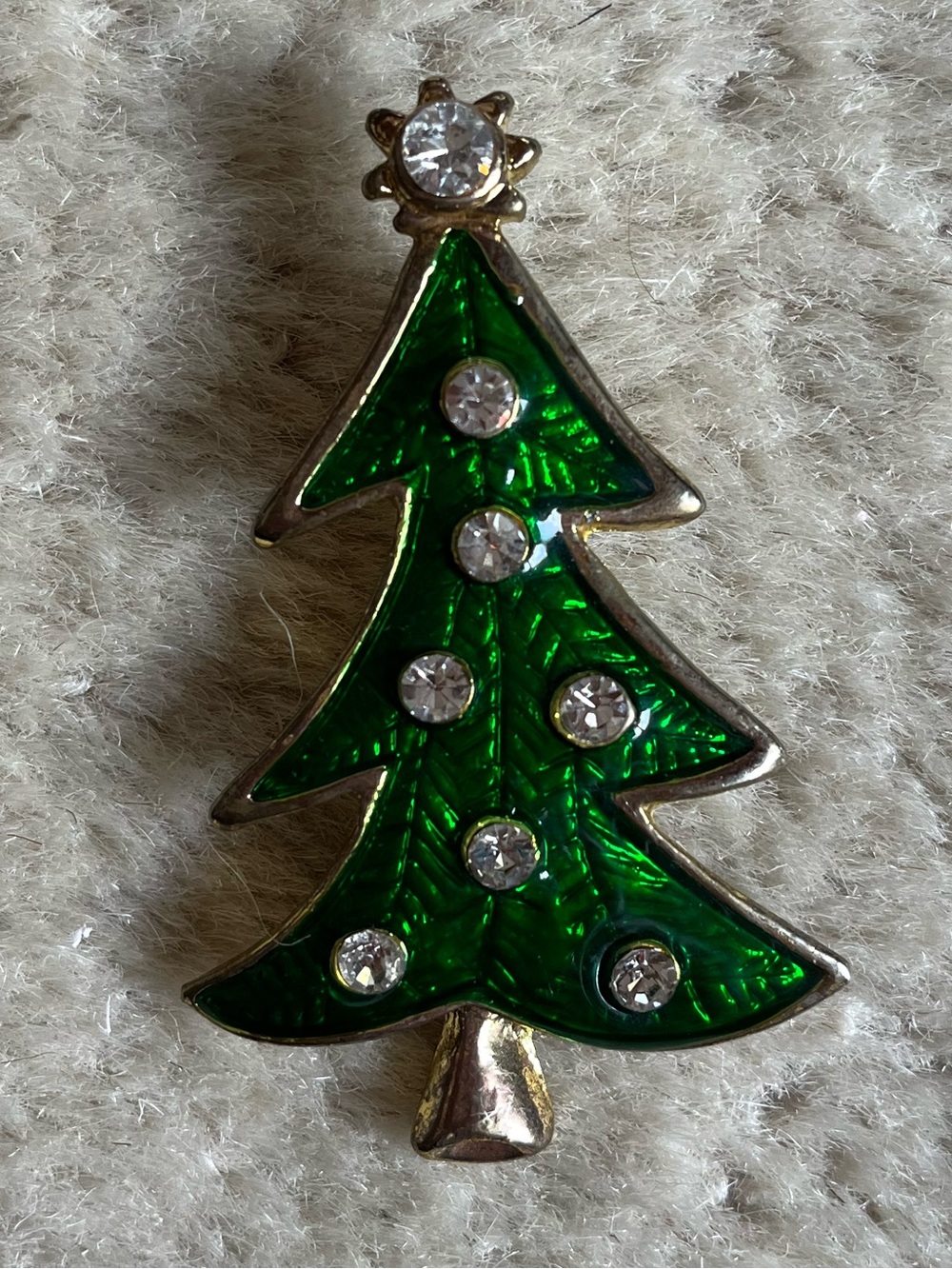 Vintage LIA Christmas Tree Brooch
